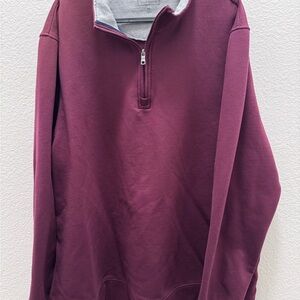 Club Room Men's Maroon Zip-Up Sweater